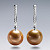 Earrings with golden South Sea pearls and diamonds