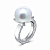 Ring with South Sea pearl and diamonds