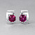 Earrings with rhodolite garnets