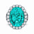 Ring with paraiba tourmaline and diamonds