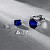 Ring with Royal Blue sapphire and diamonds