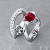 Ring with ruby and diamonds
