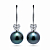 Earrings with Tahitian pearls and diamonds