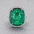 Ring with paraiba tourmaline and diamonds