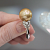 Earrings with golden South Sea pearls and diamonds