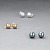 Stud earrings with Tahitian pearls and diamonds