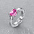 Ring with spinel and diamonds