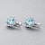 Earrings with aquamarines and diamonds