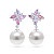 Earrings with South Sea pearls, sapphires and diamonds