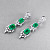 Earrings with emeralds and diamonds