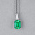Pendant with emerald and diamond