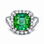 Ring with green tourmaline and diamonds