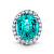 Ring with paraiba tourmaline and diamonds