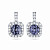 Earrings with purple-blue spinel and diamonds