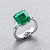 Ring with emerald and diamonds