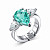 Ring with paraiba tourmaline and diamonds