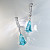 Earrings with aquamarines and diamonds