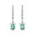 Earrings with mint tourmalines and diamonds