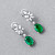 Earrings with emeralds and diamonds