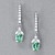 Earrings with mint tourmalines and diamonds
