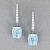 Earrings with aquamarines and diamonds