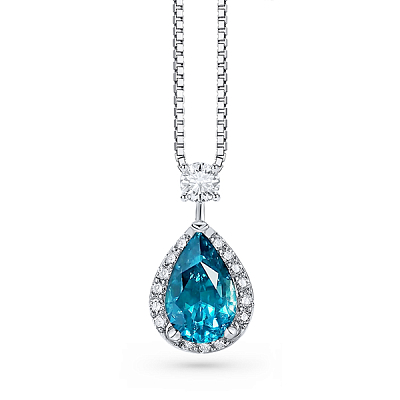 Pendant with zircon and diamonds