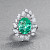 Ring with paraiba tourmaline and diamonds