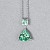 Pendant with green tourmalines