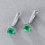 Earrings with emeralds and diamonds