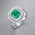 Ring with emerald and diamonds