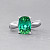 Ring with green tourmaline
