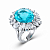 Ring with paraiba tourmaline and diamonds