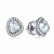 Stud earrings with South Sea keshi pearls and diamonds