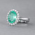 Ring with paraiba tourmaline and diamonds