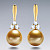 Earrings with golden South Sea pearls and diamonds
