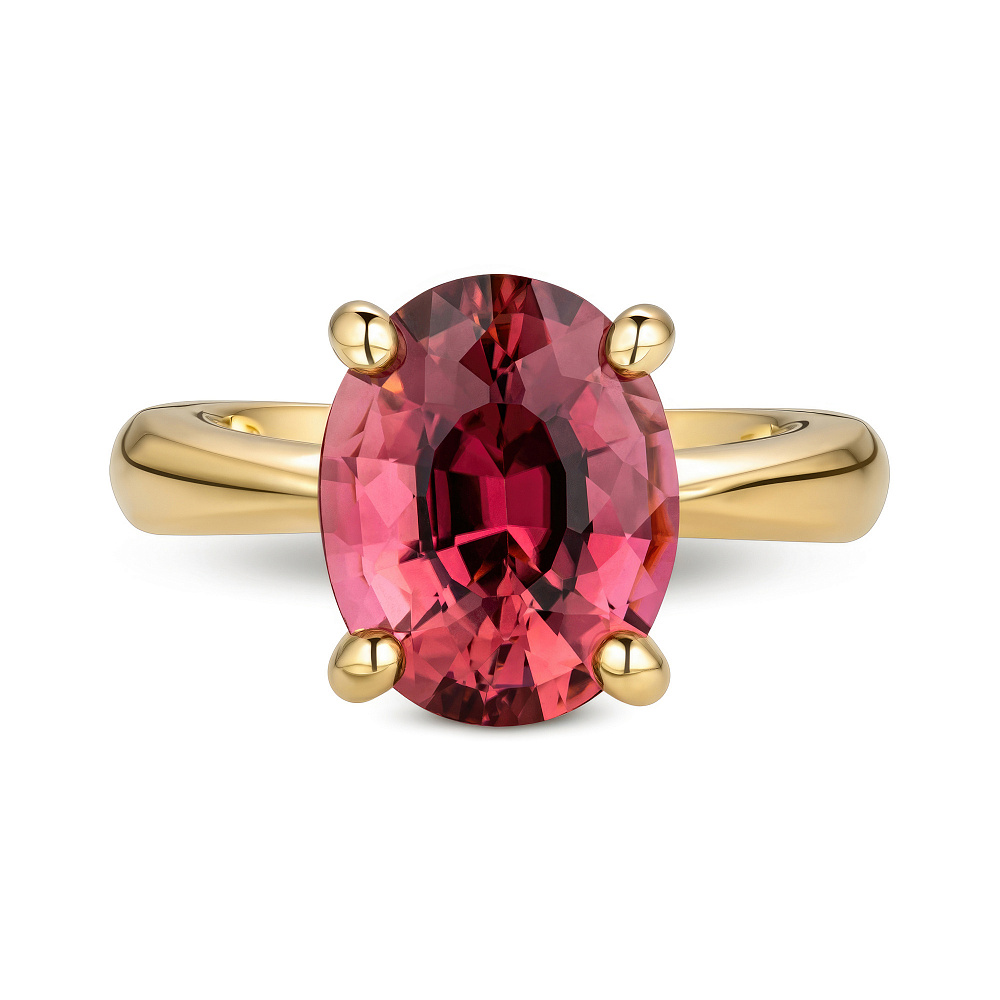 Ring with red tourmaline картинка 1