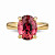 Ring with red tourmaline