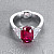 Ring with ruby and diamonds