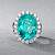 Ring with paraiba tourmaline and diamonds