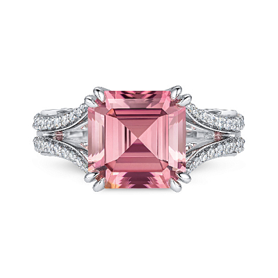 Ring with tourmaline and diamonds
