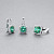 Ring with mint tourmalines and diamonds