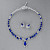 Earrings with blue sapphires and diamonds