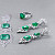 Earrings with emeralds and diamonds