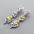 Earrings with yellow sapphires and diamonds