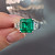 Ring with emerald and diamonds