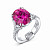 Ring with rubellite tourmaline and diamonds