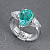 Ring with paraiba tourmaline and diamonds