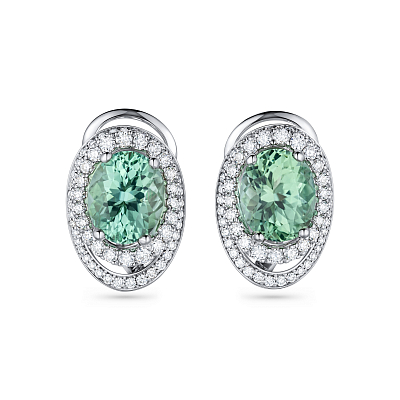 Earrings with tourmalines and diamonds