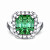  Ring with green tourmaline and diamonds