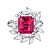 Ring with spinel and diamonds